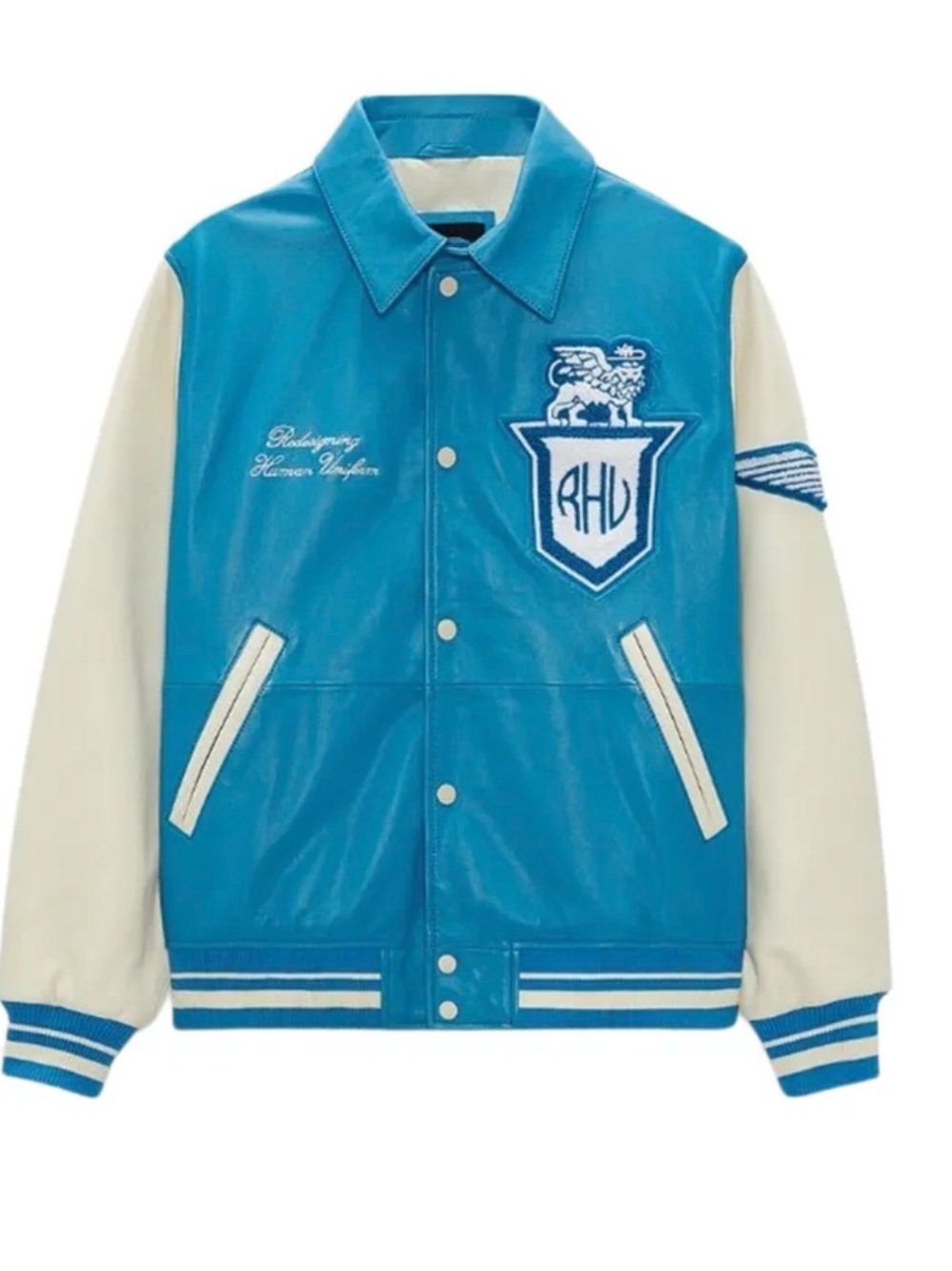 Zara x Rhuigi leather varsity jacket